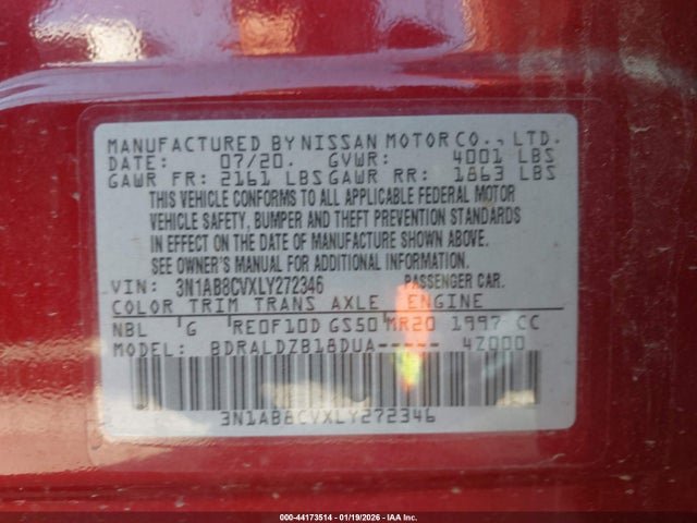 Aukcja sprzedaży 2020 Nissan Sentra Sv Xtronic Cvt, vin: 3N1AB8CVXLY272346, numer aukcji: 44173514