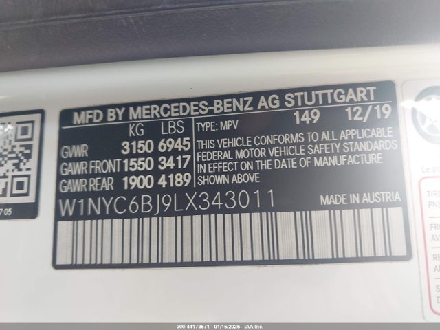 W1NYC6BJ9LX343011 Mercedes-Benz G 550 4matic