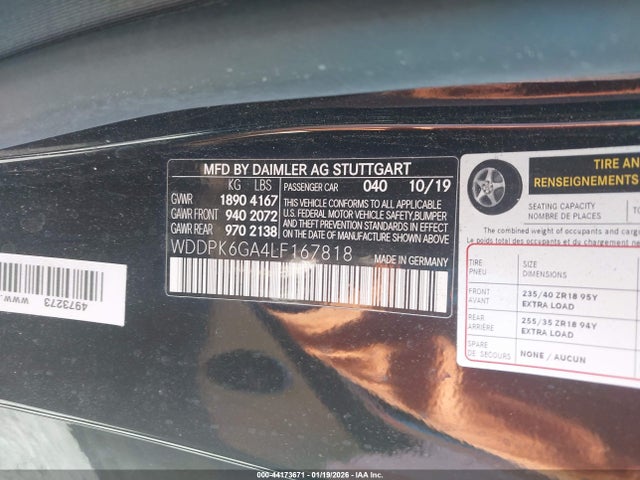 2020 Mercedes-benz Amg Slc 43 მანქანა იყიდება აუქციონზე, vin: WDDPK6GA4LF167818, აუქციონის ნომერი: 44173671