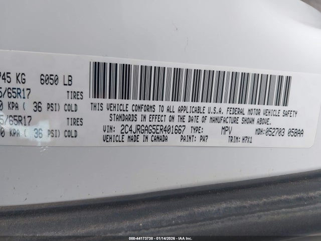 2C4JRGAG5ER401667 RAM Cargo Tradesman