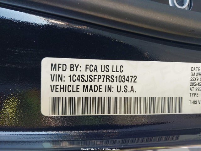 1C4SJSFP7RS103472 Jeep Grand Wagoneer