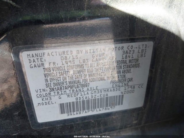 Nissan SENTRA SV 2015 3N1AB7AP9FL678697 Image 9