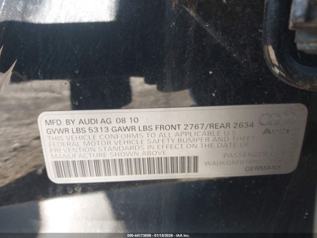 2011 AUDI A6 WAUKGAFB1BN022028 Photo 8