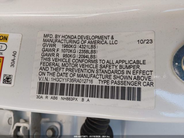 2024 HONDA ACCORD 1HGCY1F35RA012716 Photo 8