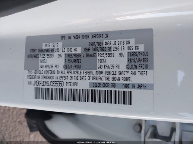 Mazda Cx-5 Grand Touring 2018 JM3KFBDM5J0336350 Image 9