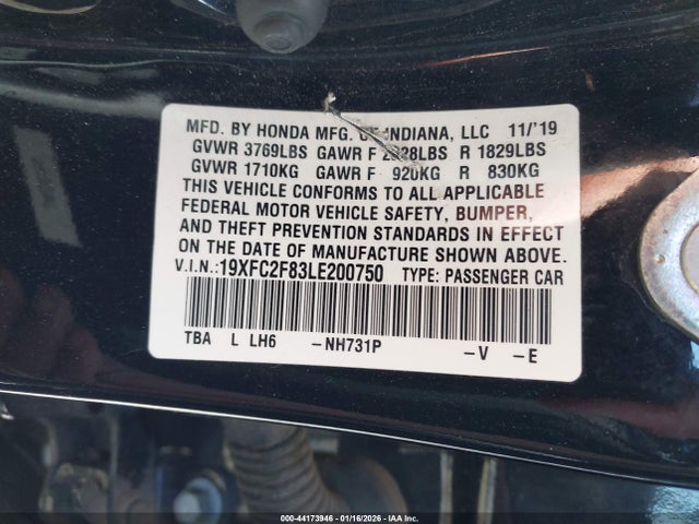 Honda Civic Sport 2020 19XFC2F83LE200750 Image 9