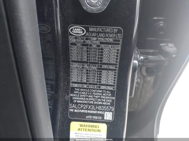 2020 LAND ROVER DISCOVERY SPORT SALCP2FX3LH835579 Photo 8