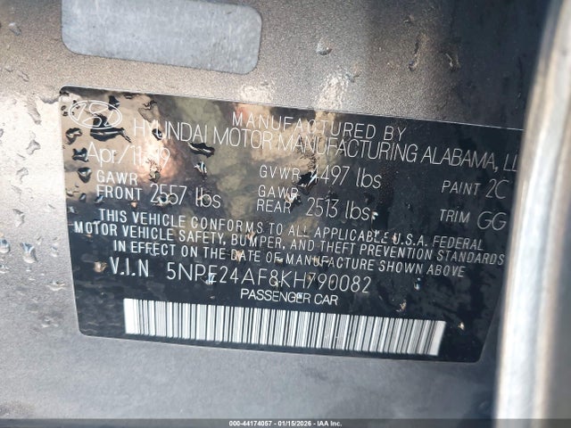 Hyundai SONATA SE 2019 5NPE24AF8KH790082 Image 9