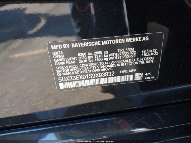 5UX33EX01S9X93832 BMW X6 Xdrive40i