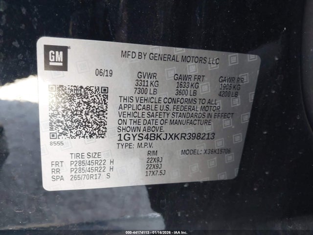 2019 CADILLAC ESCALADE 1GYS4BKJXKR398213 Photo 8