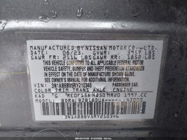 Nissan SENTRA S 2024 3N1AB8BV5RY210346 Image 9
