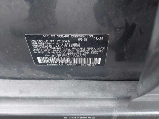 Subaru WRX 2024 JF1VBAB64R9804579 Image 9