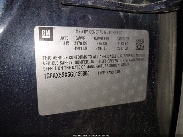 2016 CADILLAC CTS 1G6AX5SX6G0125864 Photo 8