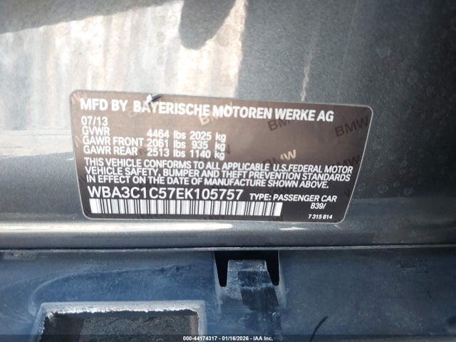 WBA3C1C57EK105757 BMW 328I