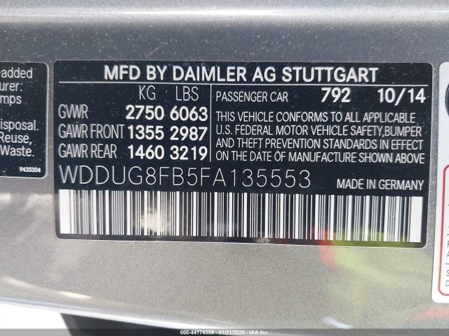 2015 MERCEDES-BENZ S 550 WDDUG8FB5FA135553 Photo 8
