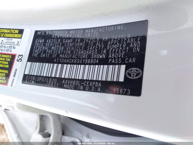 Toyota CAMRY XSE 2025 4T1DAACK6SU198804 Image 9