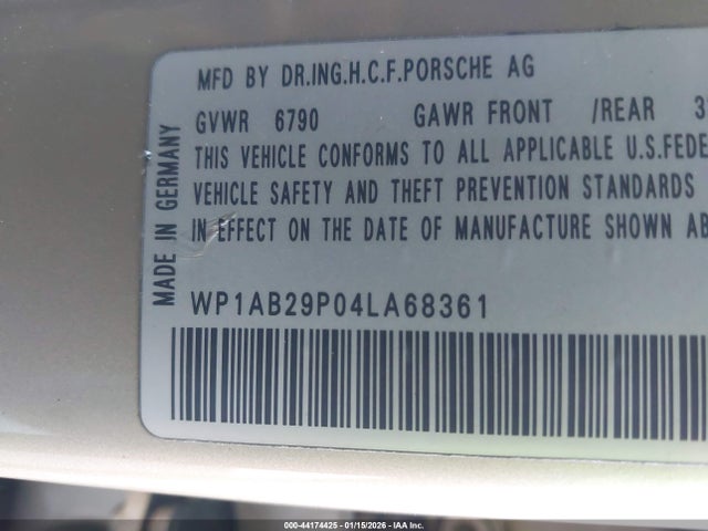2004 PORSCHE CAYENNE WP1AB29P04LA68361 Photo 8