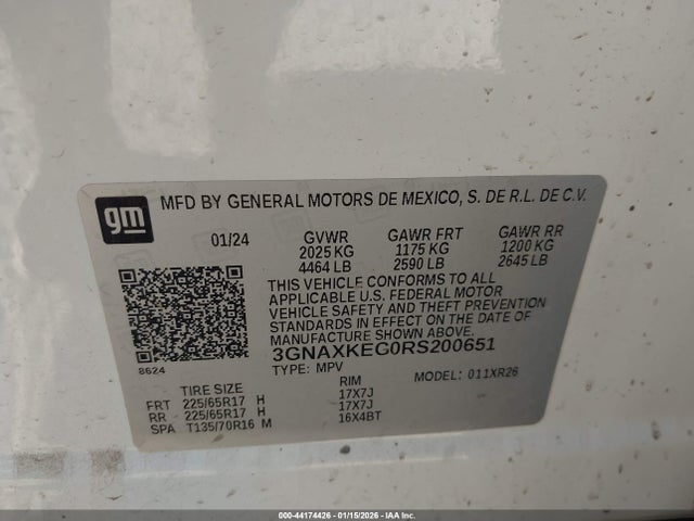 3GNAXKEG0RS200651 Chevrolet Equinox Fwd Lt