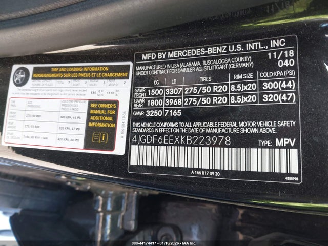 2019 MERCEDES-BENZ GLS 450 4JGDF6EEXKB223978 Photo 8