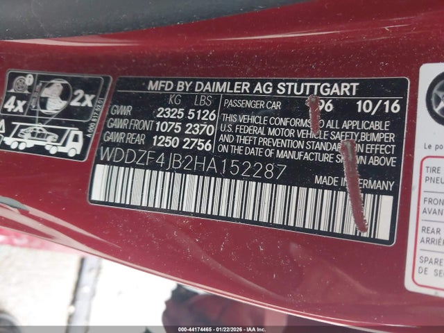 WDDZF4JB2HA152287 Mercedes-Benz E 300