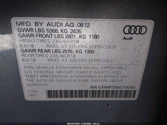 2013 AUDI Q5 WA1LFAFP7DA019046 Photo 8
