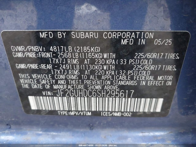 Subaru Crosstrek Premium 2025 JF2GUHDC6SH295617 Image 9