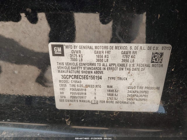 2014 CHEVROLET SILVERADO 1500 3GCPCREC5EG156194 Photo 8