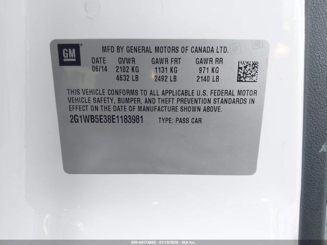 2G1WB5E38E1183981 Chevrolet Impala Limited Lt