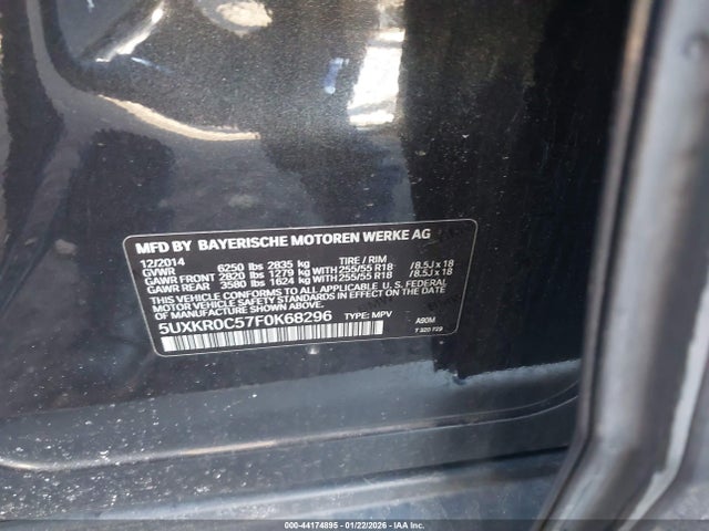 Продажа на аукционе авто 2015 Bmw X5 Xdrive35i, vin: 5UXKR0C57F0K68296, номер лота: 44174895