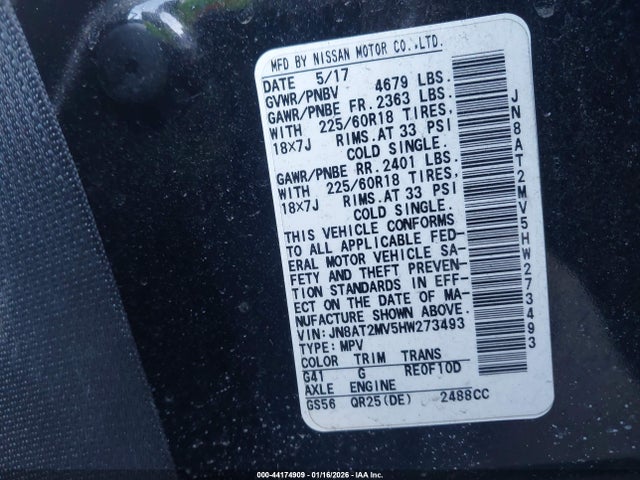 2017 NISSAN ROGUE JN8AT2MV5HW273493 Photo 8