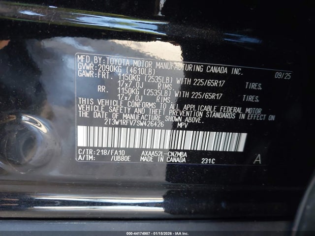 Toyota Rav4 Xle 2025 2T3W1RFV7SW426426 Image 9
