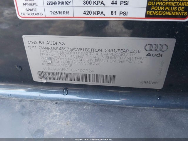 2012 AUDI A3 WAUKJAFM1CA100724 Photo 8