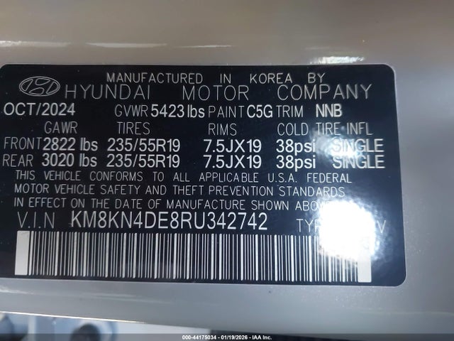 KM8KN4DE8RU342742 Hyundai Ioniq 5 Sel