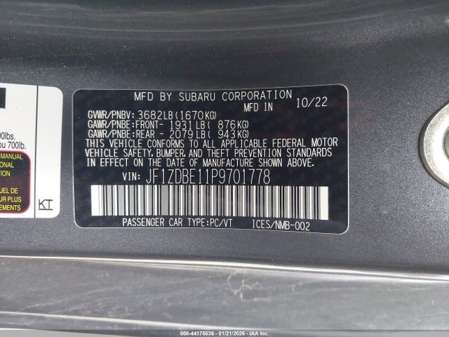 2023 SUBARU BRZ JF1ZDBE11P9701778 Photo 8