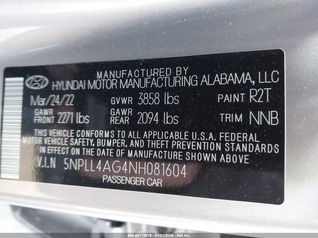 Hyundai ELANTRA SE 2022 5NPLL4AG4NH081604 Image 9