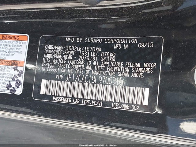 2020 SUBARU BRZ JF1ZCAC18L9700315 Photo 8