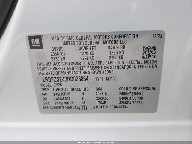 Aukcja sprzedaży 2024 Buick Envision Avenir Awd, vin: LRBFZSE43RD023834, numer aukcji: 44175134