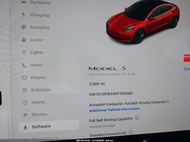 Tesla Model 3 Long Range/mid Range/standard Range/standard Range Plus 2019 5YJ3E1EA9KF308360 Image 19