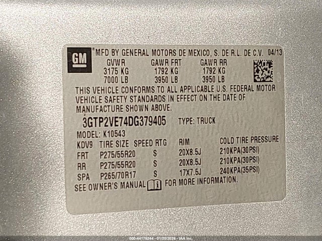 2013 GMC SIERRA 1500 3GTP2VE74DG379405 Photo 8