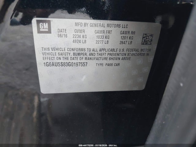 2016 CADILLAC CTS 1G6AU5S83G0197557 Photo 8