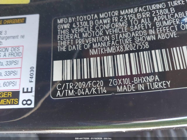 Toyota C-HR XLE 2018 NMTKHMBX8JR027558 Image 9