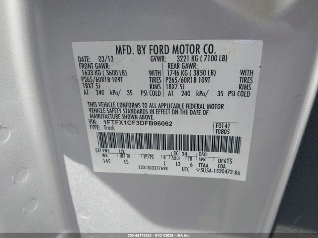 2013 FORD F-150 1FTFX1CF3DFB96062 Photo 8