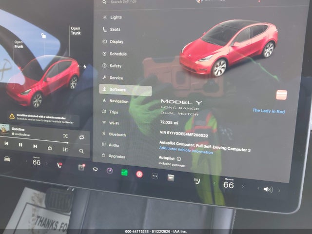 Aukcja sprzedaży 2021 Tesla Model Y Long Range Dual Motor All-wheel Drive, vin: 5YJYGDEE4MF206522, numer aukcji: 44175288