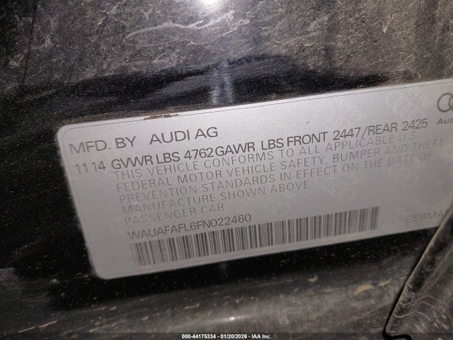 2015 AUDI A4 WAUAFAFL6FN022460 Photo 8