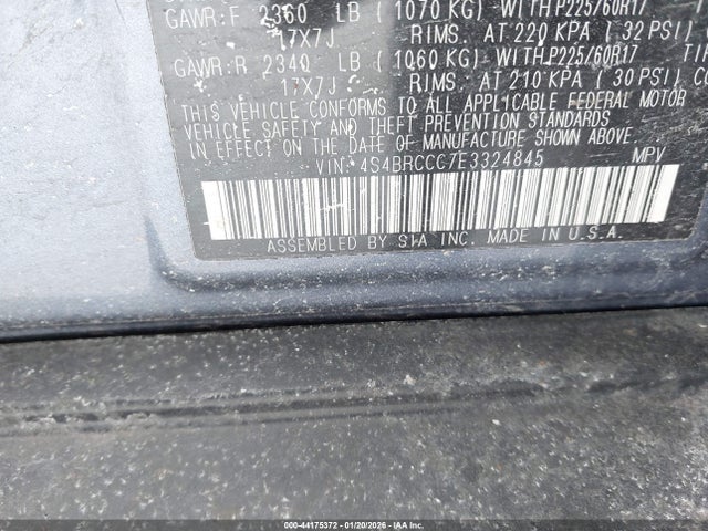 Subaru Outback 2.5i Premium 2014 4S4BRCCC7E3324845 Image 9