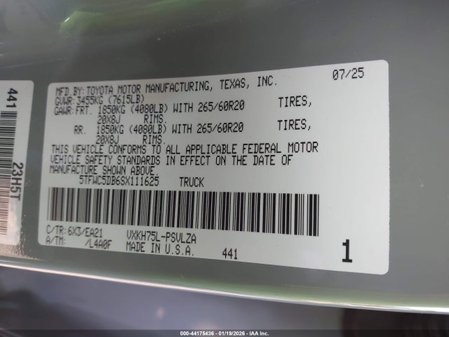 5TFWC5DB6SX111625 Toyota Tundra Hybrid Limited Crewmax 6.4&#039; Bed