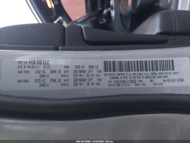 1C4RJFAG0LC153659 Jeep Grand Cherokee Altitude 4x4