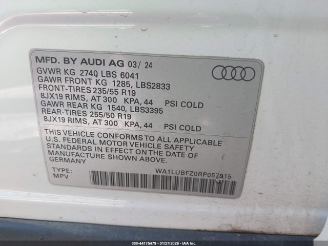 WA1LUBFZ0RP057915 Audi Q4 E-tron Premium Plus 55 Quattro