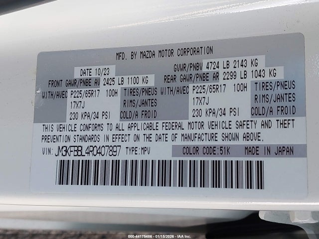 Mazda Cx-5 2.5 S Select 2024 JM3KFBBL4R0407897 Image 9