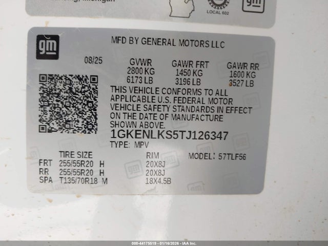 1GKENLKS5TJ126347 GMC Acadia Denali Fwd